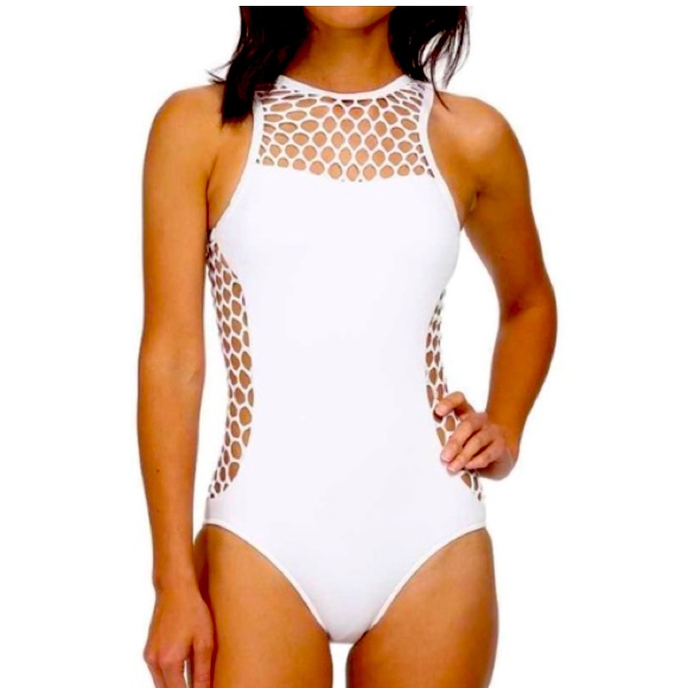 Seafolly mesh high-neck one piece
